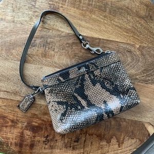 Snake Print Coach Wristlet